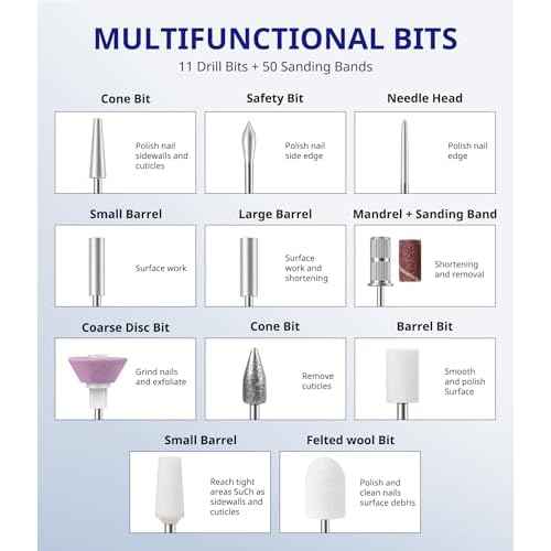 AIRSEE Home Lite Portable Electric Nail Drill Machine with adapter for Beginners, EFile for Acrylic Gel Nails and Manicure Pedicure Polishing Shape, Electric Nail File Kit for Home, Purple