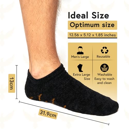Moisturizing Gel Socks for Men XL - 2 Pairs Spa Socks for Cracked Heels