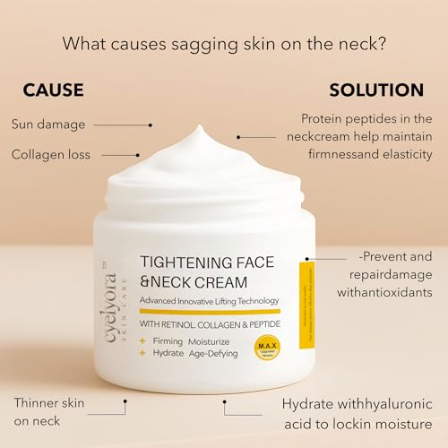 Neck Tightening Cream - Smoothing Cream for Fine Lines, Wrinkles - 100ml | Loose and Crepey Skin - Moisturizer for Neck, Chest & Face (Unscented 1)