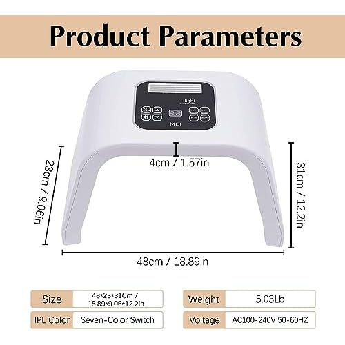 Infrared light therapy led facial light therapy mask-Derma plus, Photons Facial Skin Care Machine LED Beauty Mask Therapy Beauty Machine
