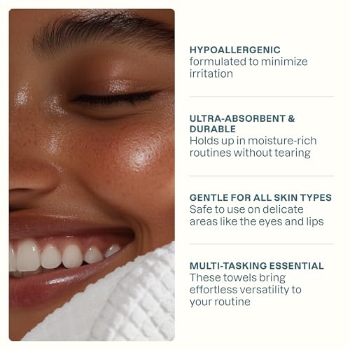 Cliganic Clean Face Towels XL - 50ct Disposable Makeup Remover Wipes