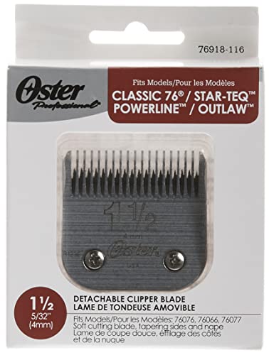 Oster Professional Detachable Clipper Replacement Blade, Size #1 1/2 (4 mm)