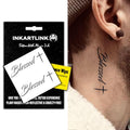 INKARTLINK Semi-Permanent Tattoos, Neck Area, Suitable for Cool Men and Women, Religious Temporary Tattoo, Realistic, Waterproof and Cruelty-Free (Blessing)