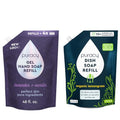 Puracy Organic Hand Soap, Professional Hand Washers We've All Become, Lavender & Vanilla 48 oz Natural Dish Soap, Plant-Based Liquid Dishwasher Detergent Soap, Organic Lemongrass, 48oz