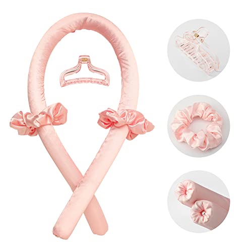 Heatless Curling Rod Headband with Hair Clip - No Heat Curlers