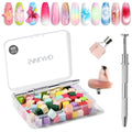 SAVILAND Colorful Mini Nail Sponge Set with Grabbing Pen - 100PCS Nail Art Tools for Ombre & Gradient Designs