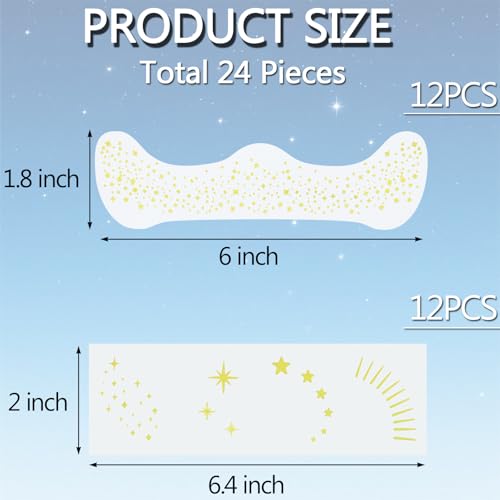 Gold Glitter Face Patches, Waterproof Temporary Tattoo Freckles
