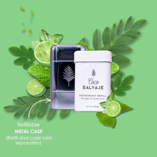 COCO SALVAJE GALERAZAMBA Lemongrass Aluminum-Free Natural Deodorant for Women & Men - Hypoallergenic, Pregnancy Safe, 2.11oz