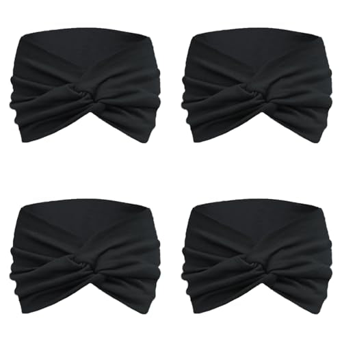 IVARYSS Extra Wide Non-Slip Headbands for Women - 4 Pack