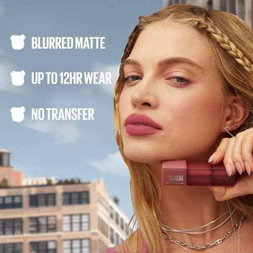 Maybelline Super Stay Teddy Lip Tint, Long Lasting Matte Lipstick For Up To 12HR Wear, Kneehigh, 1 Count
