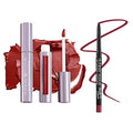 Runway Rogue ¡®Showtime¡¯ Brick-Red Pearl Glam Shimmer Long Wear Liquid Lipstick Bundle with ¡®Get the Look¡¯ Matte Garnet-Maroon Designer Liner Lip Liner