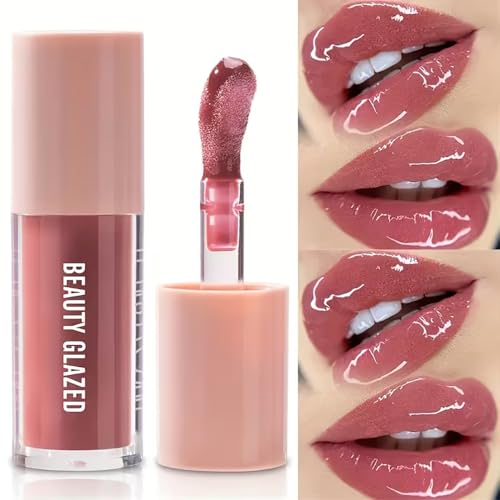 Mocha Brown Lip Gloss & Liner Set – Plumping Effect Duo