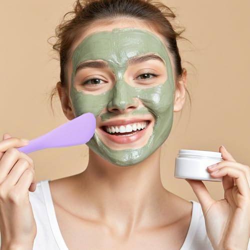 Double-End Silicone Face Mask Brush Set - Grey & Purple