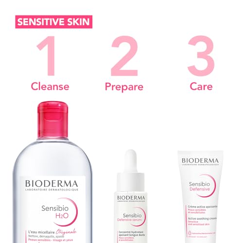 Bioderma - Sensibio H2O PUMP - Micellar Water - Cleansing and Make-Up Removing – Refreshing feeling – for Sensitive Skin, 16.7 Fl Oz (Pack of 1)