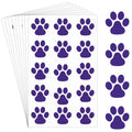 Harloon 20 Sheets 300 Pcs Paw Print Tattoos Temporary Paw Print Face Tattoos Dog Stickers Removable for Cheer Patrol Women Body Arm Foot(Purple)