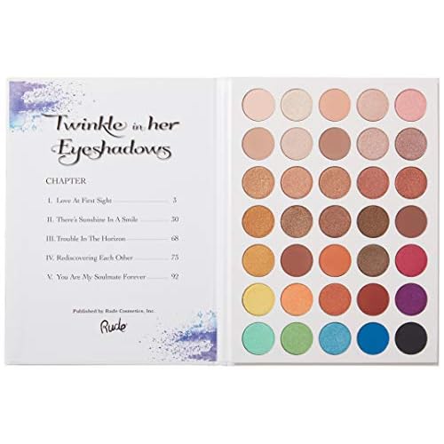 Rude Cosmetics Twinkle In Her 35 Eyeshadows Palette - Book 1 for Women - 1.34 oz Eye Shadow
