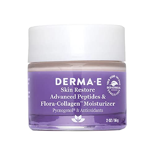 Derma E Advanced Peptides and Collagen Moisturizer ? Double Action Face Cream with Peptide Complex ? Intense Natural Collagen Moisture Day and Night Cream for Women, 2oz