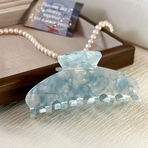 RUOXITIA Large Water Ripple Acetate Hair Claw for Thick or Thin Hair, 3.94" Stylish Hair Clip