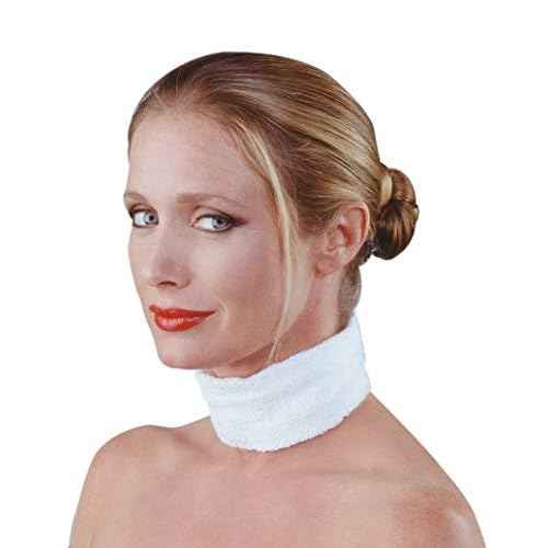 Betty Dain Neck Towel, Soft Terry, Keeps Clients Protected During Shampoos and Rinses, Spa Treatments, Adds Comfort Against Shampoo Bowl, Economical Solution to Paper Wraps, 36 Pack, White