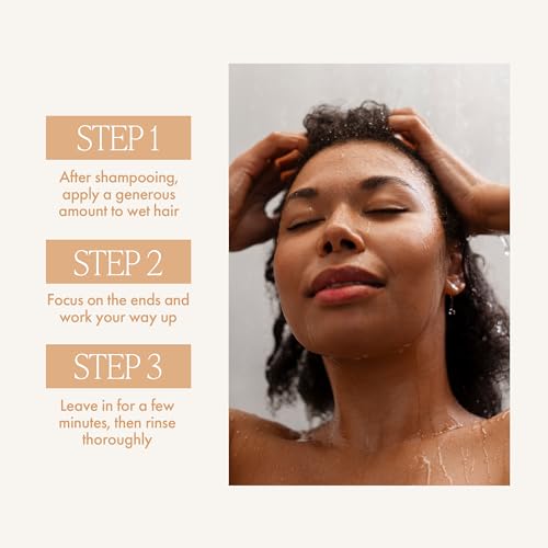 Enjoy Holistic D-Lux Conditioner - Deep Nourishing Treatment for Thick, Coarse & Curly Hair - Ultimate Softness, Shine & Detangling - Sulfate & Paraben Free - Tropical Coconut & Ginger Scent