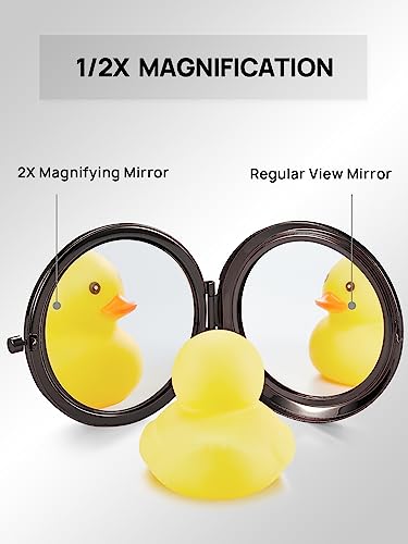 2.5" Compact Mirror 1x/2x Magnification Foldable Pocket Mirror