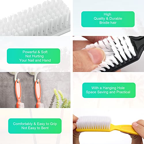 24 Pcs Nail Brush Set - Hand and Toe Cleaner Scrub Brushes