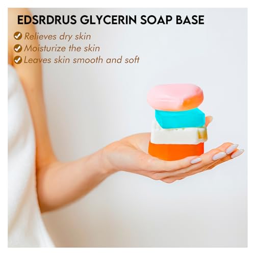 EDSRDRUS 8lb Scent Soap Base DIY Handmade with Shea Butter & Coconut Oil, Moisturizing Melt and Pour Soap Base