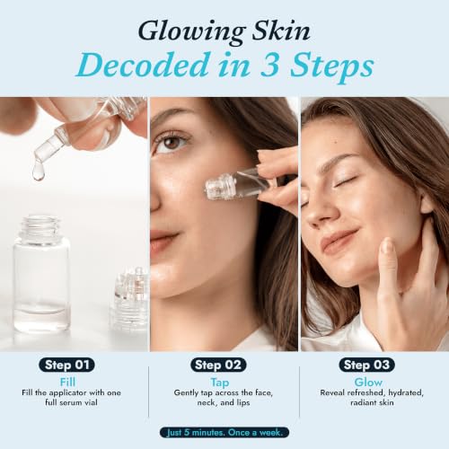 Titanium Microneedling Stamp Kit with Hyaluronic Acid Serum
