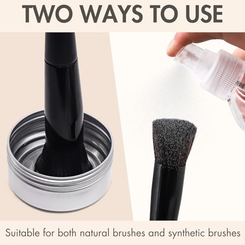 Makeup Brush Cleaner, Easily Remove Stubborn Makeup, Dirt & Impurities from Makeup Brushes, Rinse-Free & Quick Drying & Vegan & Cruelty-Free(250ml/8.45 fl oz)