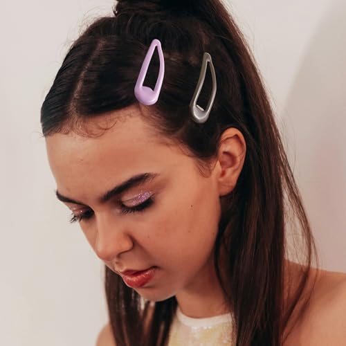 Snap Hair Clips Water Drop Design for Women, 12-Piece Set