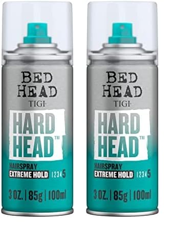 TIGI Bed Head Travel Hairspray Extra Hold Hard Head Hair Care Spray for All Hair Types, 3 oz, Mini Hair Spray (Pack of 2)