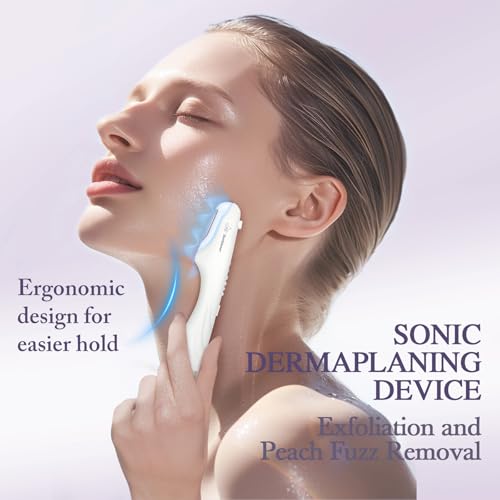 Sonic Dermaplane Razor for Women | 2-in-1 Exfoliator & Peach Fuzz Remover