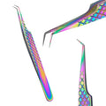 Fiber Tip Lash Tweezers 45° Curved for Eyelash Extensions