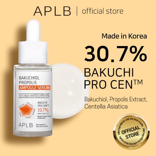 APLB Bakuchiol Propolis Ampoule Serum | BAKUCHI PRO CEN¢â 30.7% 1.35 FL.OZ/Korean Skincare, Wrinkle care, Elasticity care, Revitalize for gentle and improve skin texture