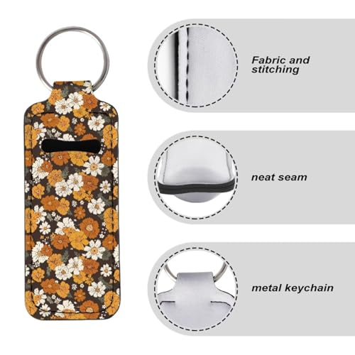 Lipstick Clip-On Neoprene Keychain Pouch Holder