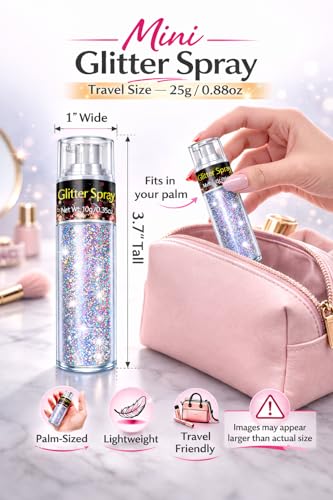 Sovano Holographic Hair & Body Glitter Spray - Ultra-Fine Shimmer
