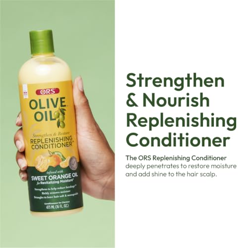 ORS Olive Oil Creamy Aloe Shampoo & Replenishing Conditioner with Orange & Aloe Vera (2 Piece Set)