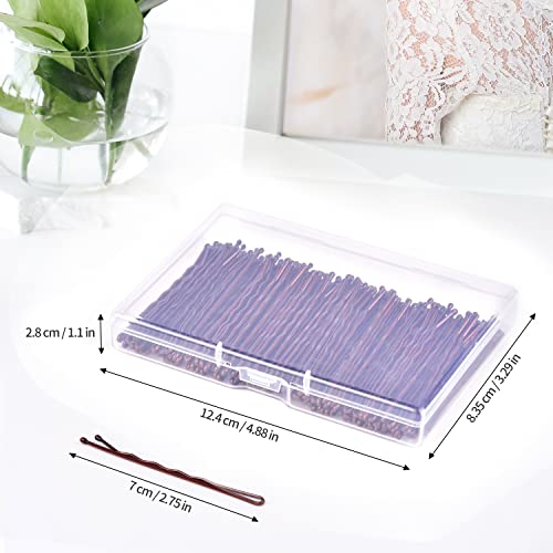 MORGLES 2.75" Jumbo Brown Bobby Pins (120 Count)