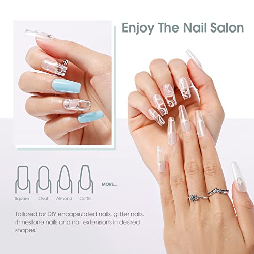 ROSALIND 60ml Clear Poly Nail Gel, Poly Extension Gel Nail Art Acrylic Extension, Clear Poly Nail Gel Tube Extension Spring Gel Nail Builder for Women as Easter Clear Poly Nail Gel