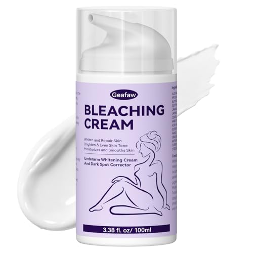 Skin Bleaching Cream, Skin Lightening Cream with Vitamin C for Intimate Areas, Dark Spot Remover for Body, Sensitive, Intimate Areas Underarms, Knees, Elbows, Inner Thighs & Bikini Line, 3.4 Fl Oz