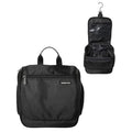 Members Only Hanging Toiletry Bag with Rotating Hook, Black Toiletry Organizer, Bathroom Bag