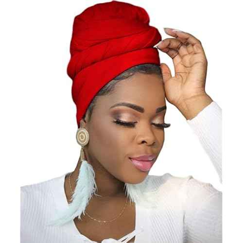 Head Wraps for Women Long Headwraps Hijabs Scarf Large Headscarf Stretch Tie Hair Headbands