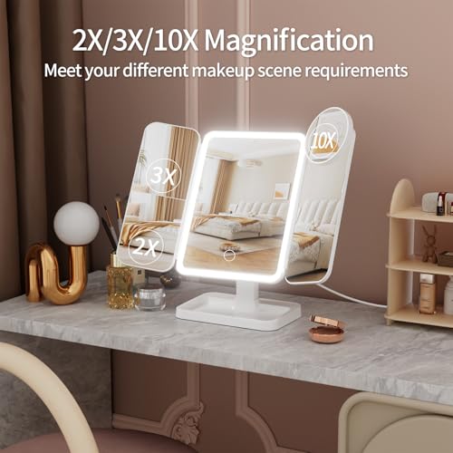 LED Makeup Mirror with 75 Lights & 10X Magnification