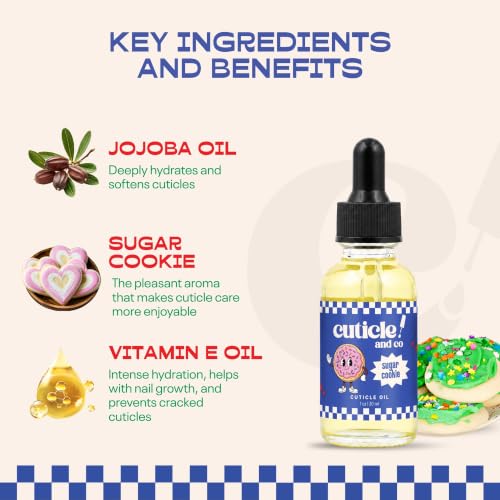 Sugar Cookie Cuticle Oil - Jojoba & Vitamin E, 1 oz
