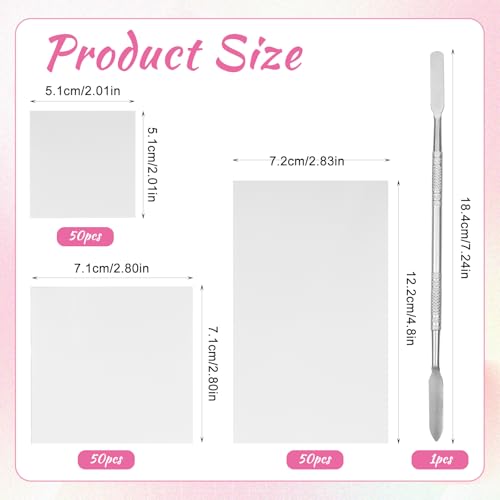 150 Sheets Nail Art Palette Paper, 3 Sizes Disposable