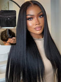 UNICE 18" Yaki Straight Glueless Lace Front Wig - 7x5 HD Lace, Pre Plucked