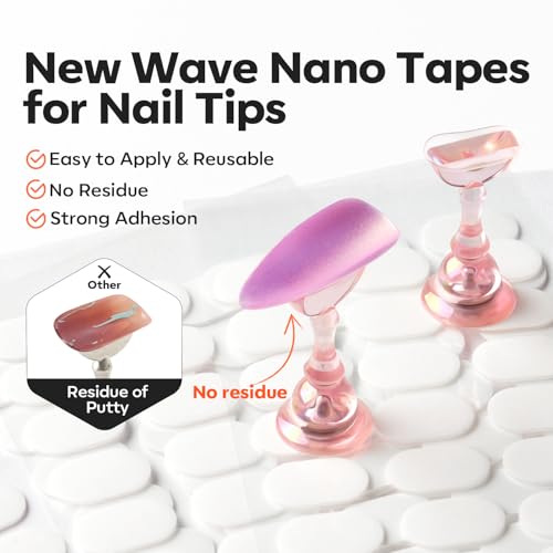 Modelones Magnetic Nail Stand with 200 Tabs Press On Nail Holder