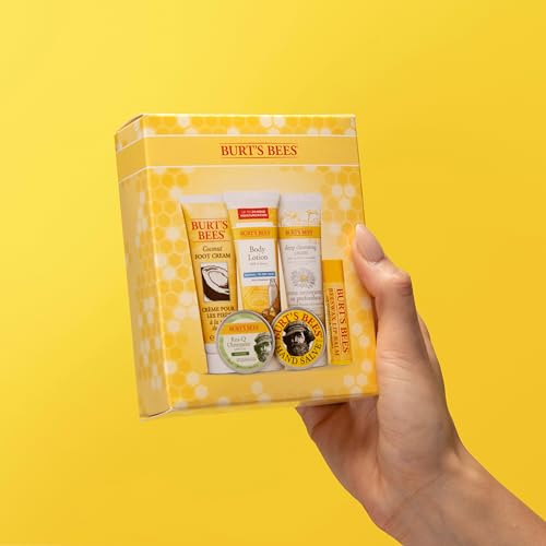 Burt's Bees Gifts Ideas - Timeless Minis Set, 6 Products - Beeswax Lip Balm, Coconut Foot Cream, Honey Body Lotion, Deep Cleansing Cream, Res-Q Ointment & Hand Salve