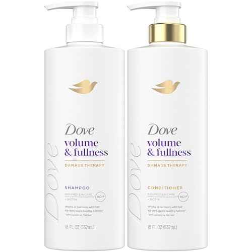 Dove Shampoo and Conditioner Set, Volume & Fullness ? Daily Volumizing Hair Care Formula Infused with Collagen, 18 Oz Ea