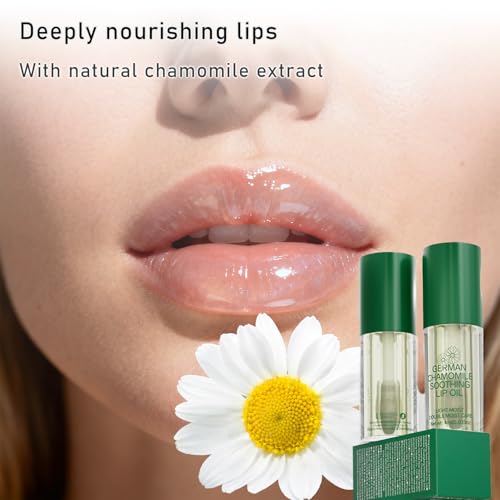 Chamomile Lip Oil 3-Pack - Hydrating Glossy Shine for Dry Lips